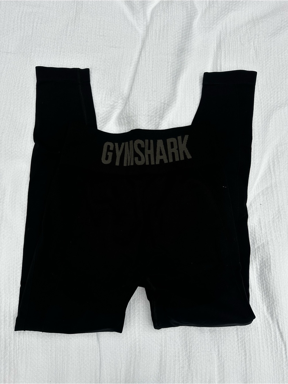 Gymshark Black High-Waist Leggings with Logo Waistband